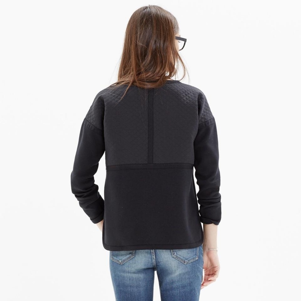Madewell Black Stitchblock Pullover Sweater (SZ.S) - Picture 2 of 2